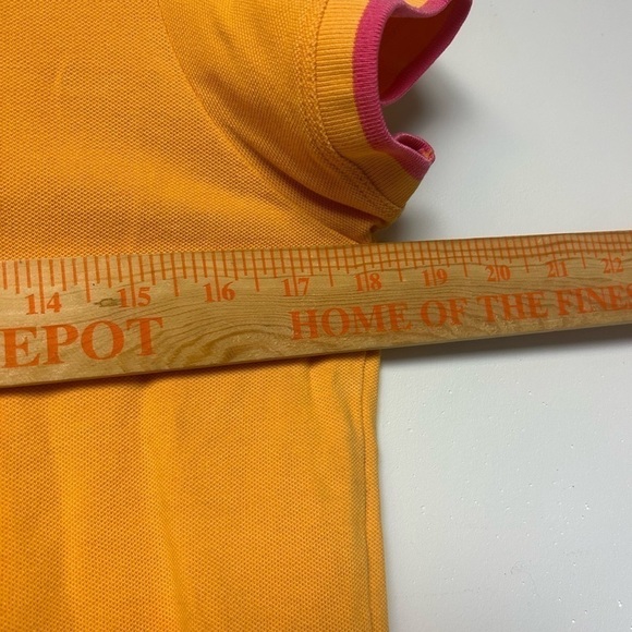 Lilly Pulitzer vintage Y2K Orange Short sleeve polo T-Shirt Blouse Top Size M - Picture 7 of 7